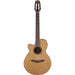 Takamine Pro Series 3 Left Handed Fcn Nylon String Ac El Guitar With Cutaway In Natural Satin Finish-Buzz Music