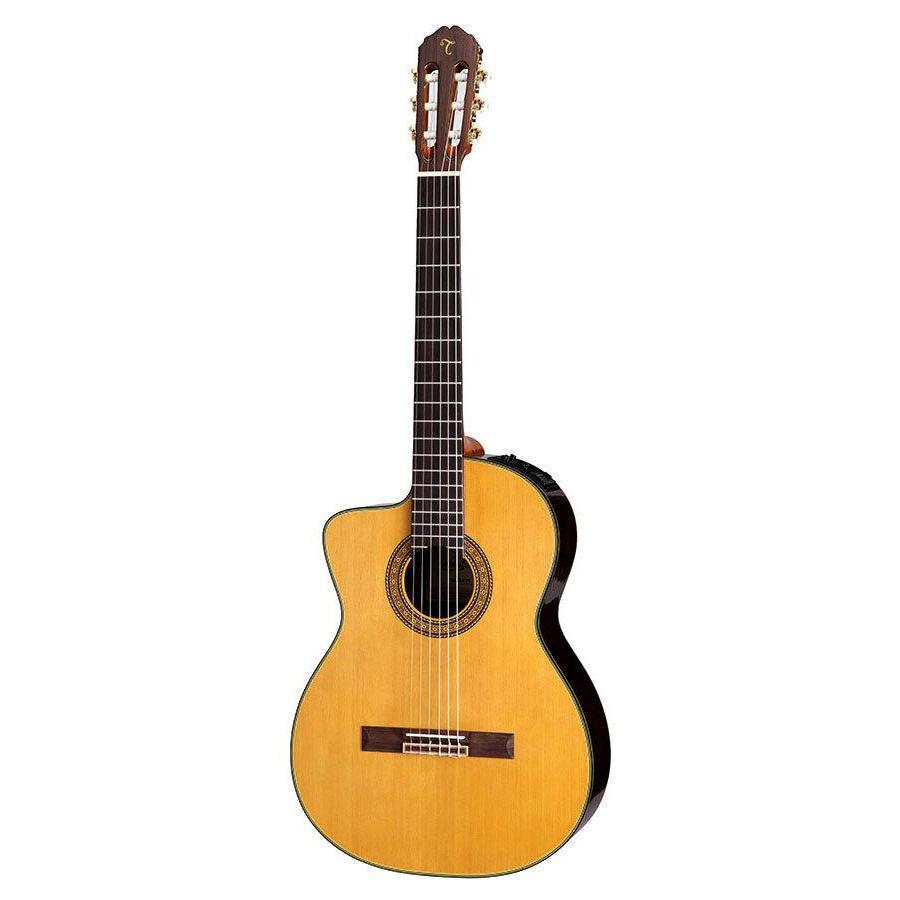 Takamine Pro Series Left Handed Ac El Full Size Classical Guitar With Cutaway In Natural Gloss Finish-Buzz Music