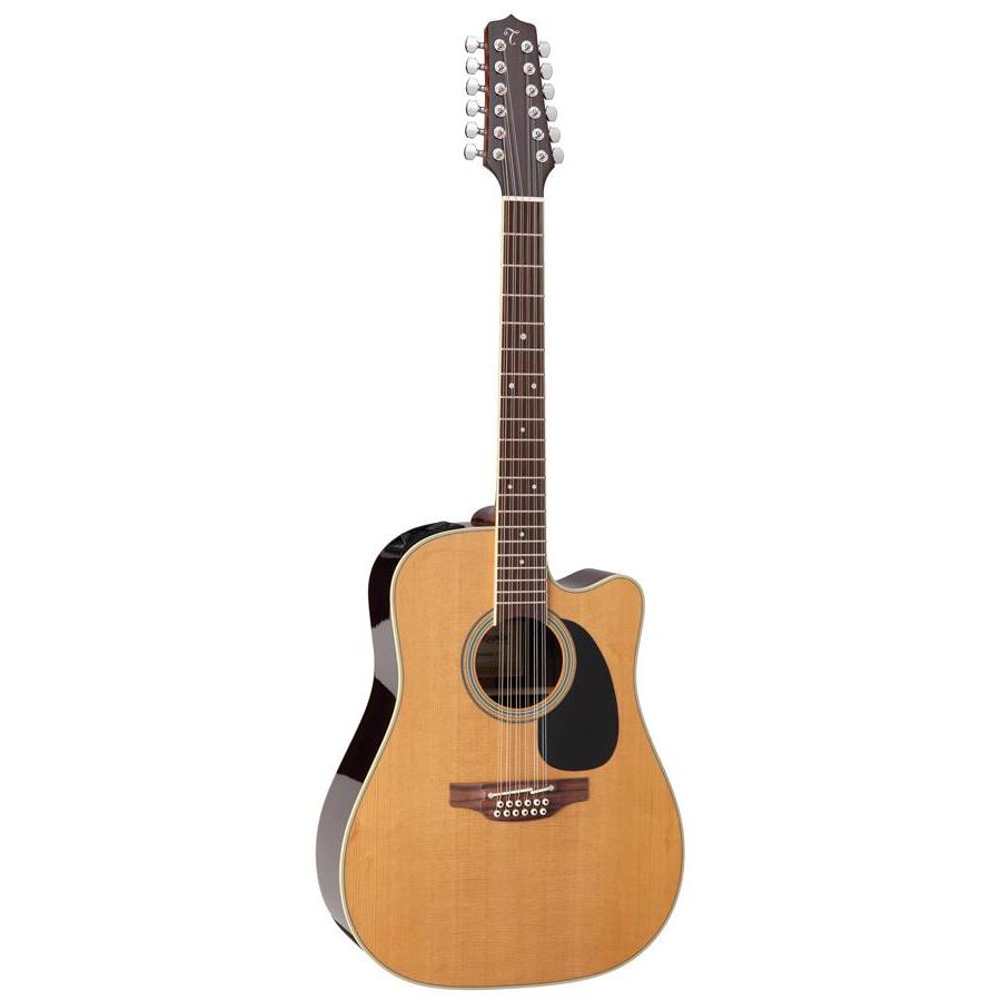 Takamine Thermal Top Series 12 String Dreadnought Ac El Guitar With Cutaway In Natural Gloss Finish-Buzz Music