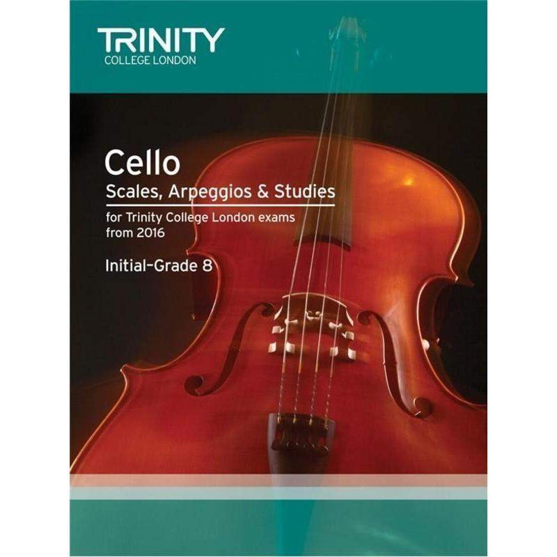 Trinity Cello Scales Arp & Studies Initial Gr 8 2016-Buzz Music