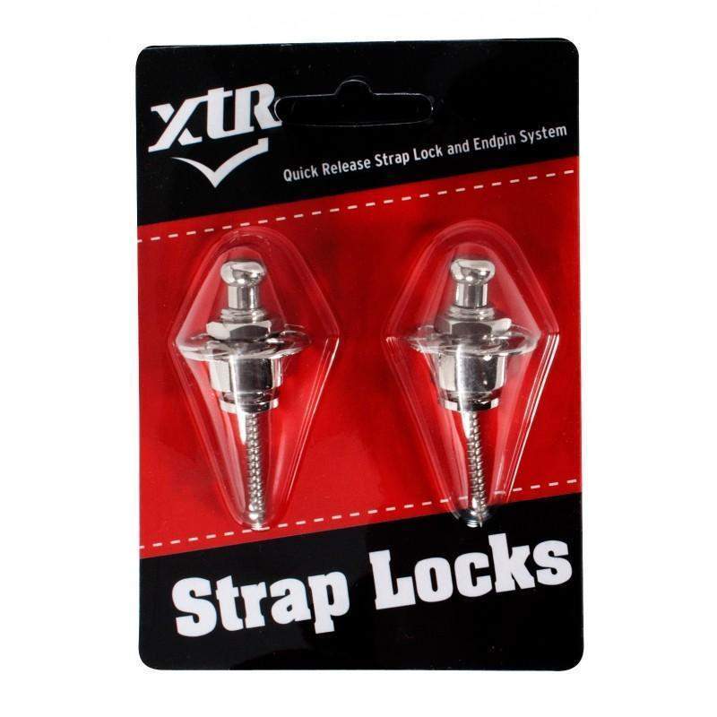Xtr Strap Lock Set Pair Chrome-Buzz Music