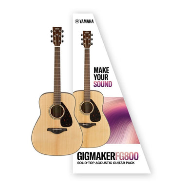 Yamaha Gigmakerfg800M Solid Top Acoustic Guitar Pack Matte Finish-Buzz Music