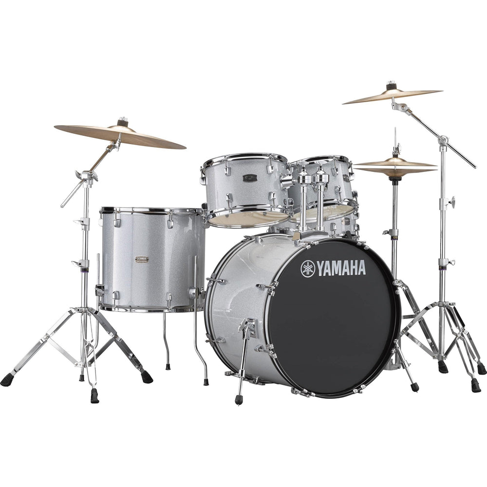 Yamaha Rydeen Euro Drum Kit In Silver Glitter With Hardware Cymbals Sticks And Stool-Buzz Music