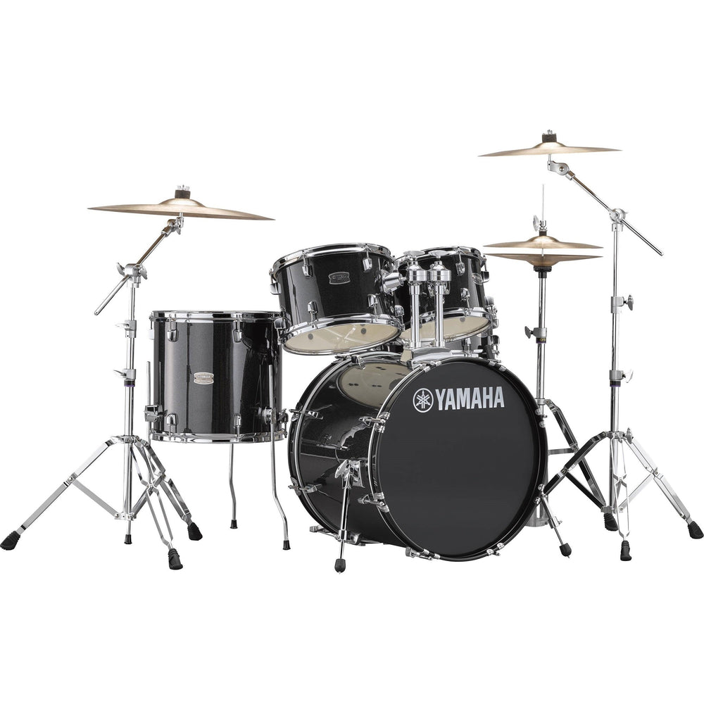 Yamaha Rydeen Fusion Drum Kit In Black Glitter With Hardware Cymbals Sticks And Stool-Buzz Music