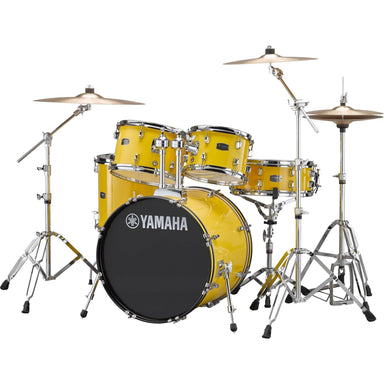 Yamaha Rydeen Fusion Drum Kit In Mellow Yellow With Hardware Cymbals Sticks And Stool-Buzz Music