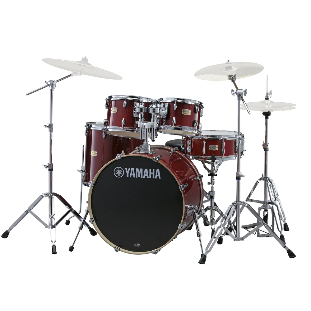 Yamaha Stage Custom Birch Drum Kit 20 Inch Fusion Kit With Hardware Cranberry Red-Buzz Music