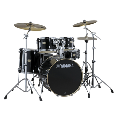 Yamaha Stage Custom Birch Euro Kit In Raven Black With Pst5 Cymbals & Hardware-Buzz Music