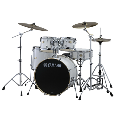 Yamaha Stage Custom Birch Fusion Kit In Pure White With Pst5 Cymbals & Hardware-Buzz Music