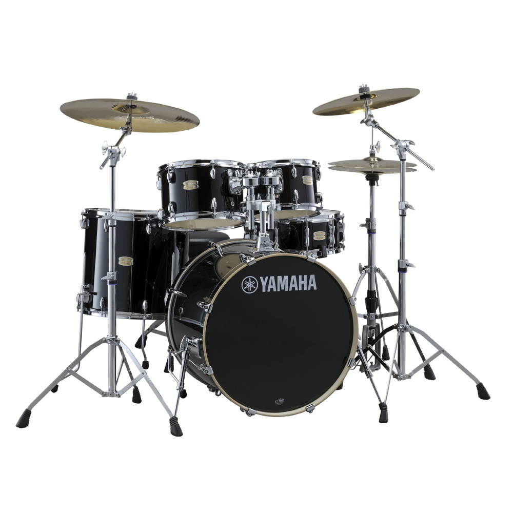 Yamaha Stage Custom Birch Fusion Kit In Raven Black With Pst5 Cymbals & Hardware-Buzz Music
