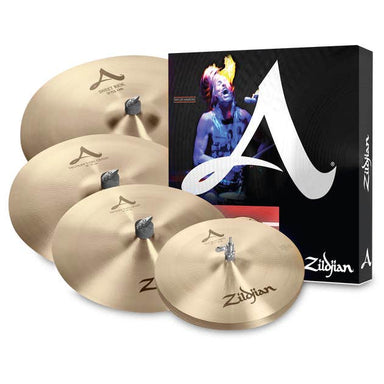 Zildjian A Series Cymbal Set 4 Pack 14 Inch Hats 16 Inch Crash 18 Inch Crash & 21 Inch Ride-Buzz Music